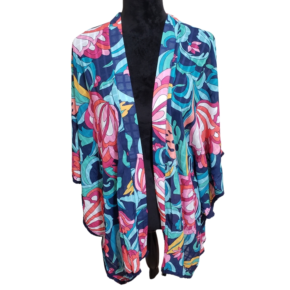 TRINA TURK Women's Swim Tunic Cover-up India Garden OS NWT